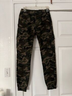 NWT Women’s Fashion Nova Camo Cargo Jogger Pants - Olive Green/Brown Size Small